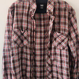 Dolce & Gabanna Mens Plaid Shirt (George) - Size 16/41
